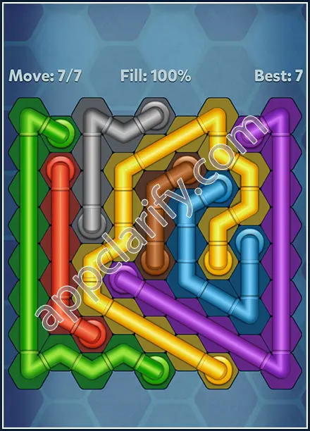 Pipe Lines: Hexa Rainbow Level 62 Solution