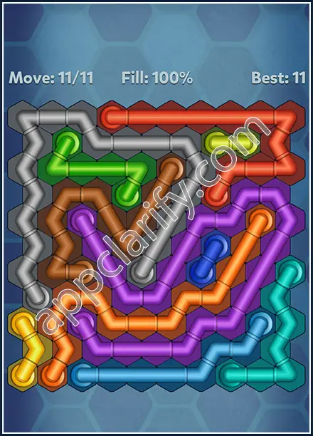Pipe Lines: Hexa Rotation Level 128 Solution