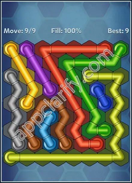 Pipe Lines: Hexa Rotation Level 75 Solution