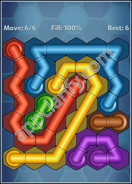 Pipe Lines: Hexa Rotation Level 9 Solution