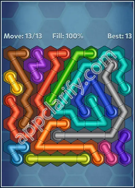 Pipe Lines: Hexa Rotation Level 99 Solution