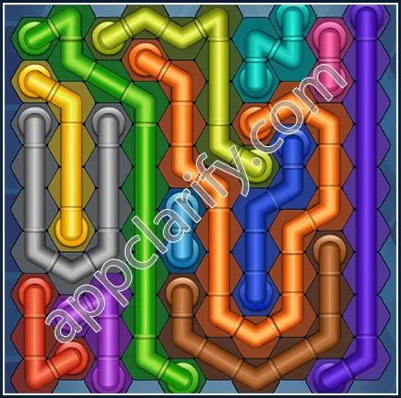 Pipe Lines: Hexa Size 10 Mania Level 104 Solution