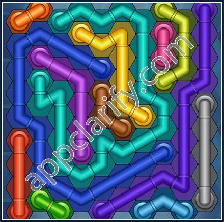 Pipe Lines: Hexa Size 10 Mania Level 105 Solution