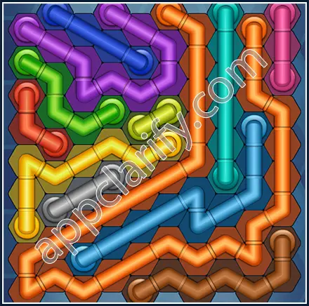 Pipe Lines: Hexa Size 10 Mania Level 114 Solution