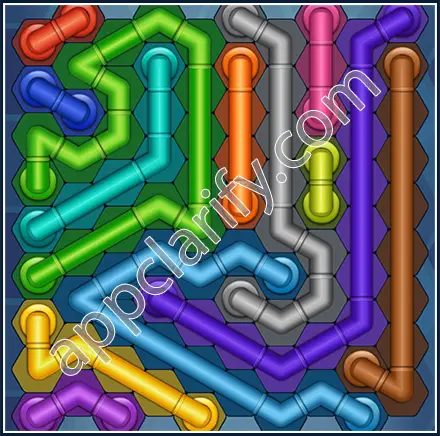 Pipe Lines: Hexa Size 10 Mania Level 13 Solution