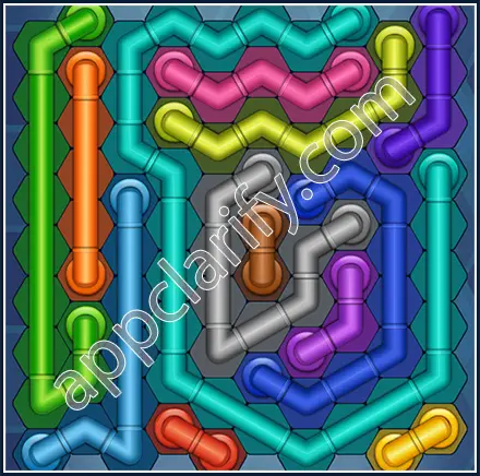 Pipe Lines: Hexa Size 10 Mania Level 138 Solution