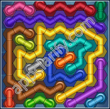 Pipe Lines: Hexa Size 10 Mania Level 142 Solution