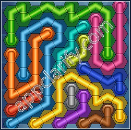 Pipe Lines: Hexa Size 10 Mania Level 145 Solution