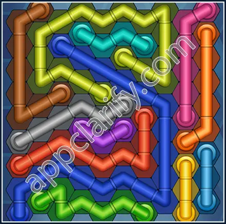 Pipe Lines: Hexa Size 10 Mania Level 147 Solution