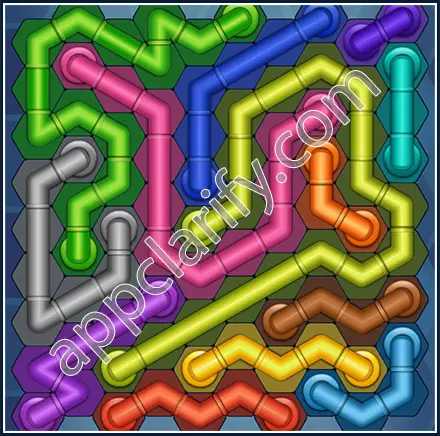 Pipe Lines: Hexa Size 10 Mania Level 24 Solution