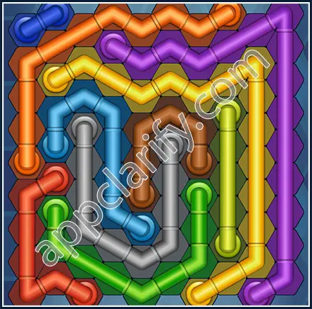 Pipe Lines: Hexa Size 10 Mania Level 45 Solution