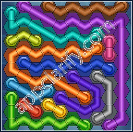 Pipe Lines: Hexa Size 10 Mania Level 47 Solution