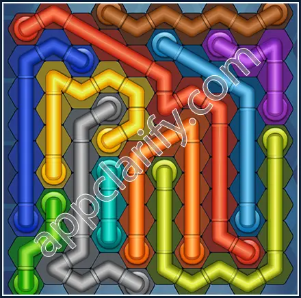 Pipe Lines: Hexa Size 10 Mania Level 52 Solution