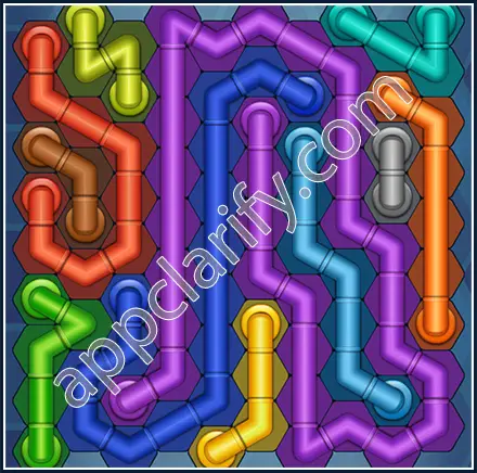 Pipe Lines: Hexa Size 10 Mania Level 59 Solution