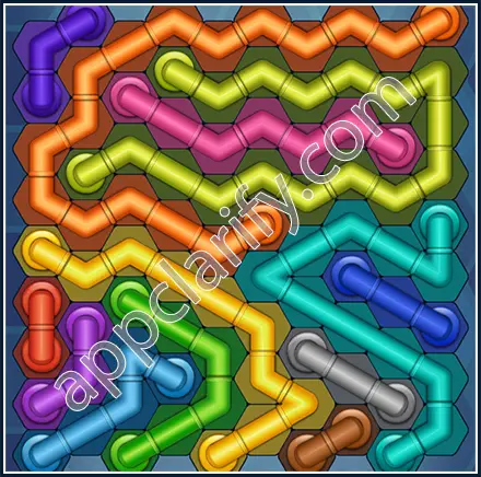 Pipe Lines: Hexa Size 10 Mania Level 61 Solution
