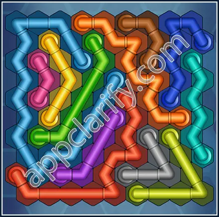 Pipe Lines: Hexa Size 10 Mania Level 68 Solution