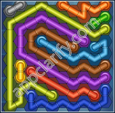Pipe Lines: Hexa Size 10 Mania Level 93 Solution