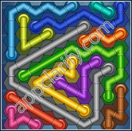 Pipe Lines: Hexa Size 10 Mania Level 97 Solution
