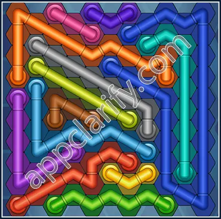 Pipe Lines: Hexa Size 11 Mania Level 101 Solution