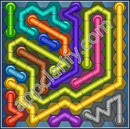 Pipe Lines: Hexa Size 11 Mania Level 122 Solution
