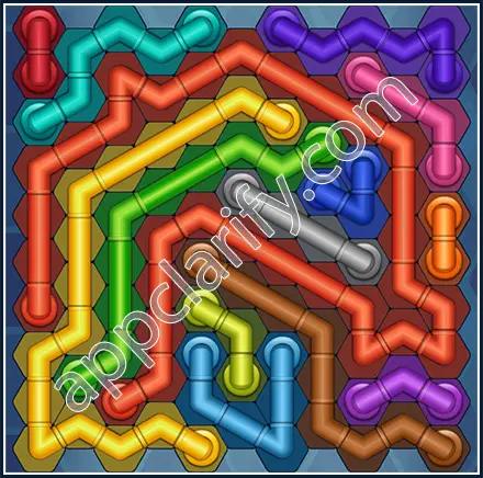 Pipe Lines: Hexa Size 11 Mania Level 123 Solution