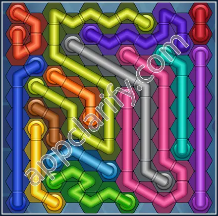 Pipe Lines: Hexa Size 11 Mania Level 129 Solution