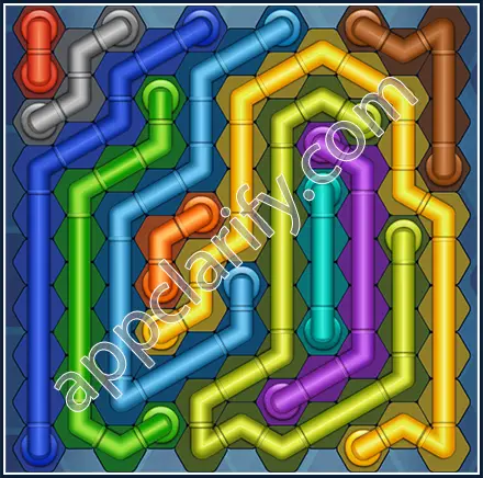 Pipe Lines: Hexa Size 11 Mania Level 22 Solution