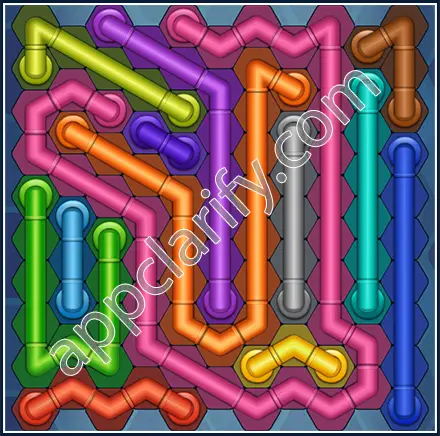 Pipe Lines: Hexa Size 11 Mania Level 48 Solution