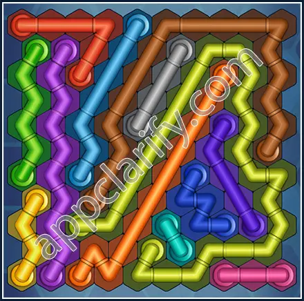 Pipe Lines: Hexa Size 11 Mania Level 55 Solution