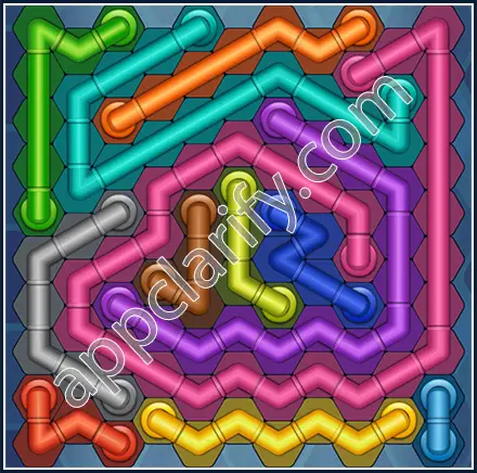 Pipe Lines: Hexa Size 11 Mania Level 66 Solution