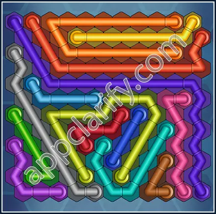 Pipe Lines: Hexa Size 12 Mania Level 76 Solution