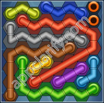Pipe Lines: Hexa Size 8 Mania Level 9 Solution