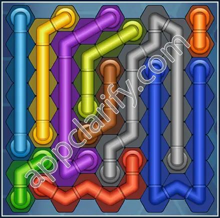 Pipe Lines: Hexa Size 9 Mania Level 119 Solution