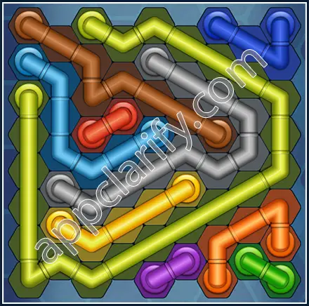Pipe Lines: Hexa Size 9 Mania Level 121 Solution