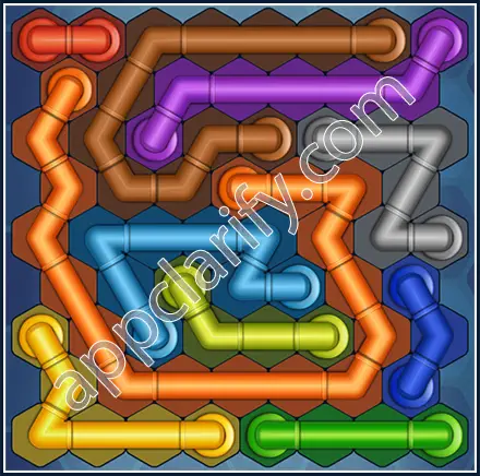 Pipe Lines: Hexa Size 9 Mania Level 123 Solution