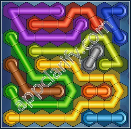Pipe Lines: Hexa Size 9 Mania Level 133 Solution