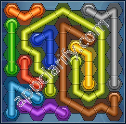 Pipe Lines: Hexa Size 9 Mania Level 22 Solution