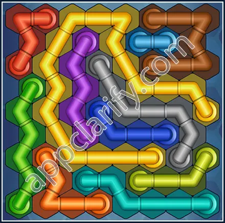 Pipe Lines: Hexa Size 9 Mania Level 23 Solution