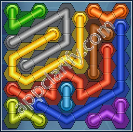 Pipe Lines: Hexa Size 9 Mania Level 25 Solution