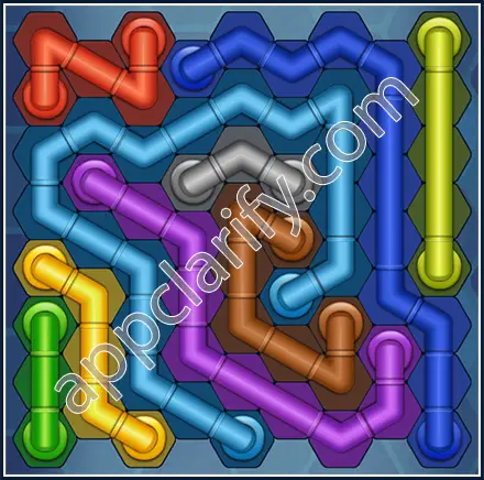 Pipe Lines: Hexa Size 9 Mania Level 26 Solution