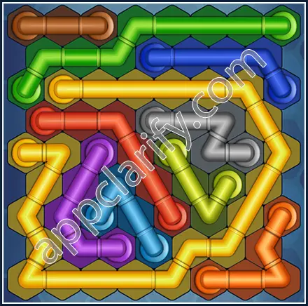 Pipe Lines: Hexa Size 9 Mania Level 38 Solution