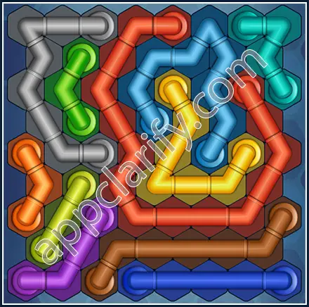 Pipe Lines: Hexa Size 9 Mania Level 49 Solution