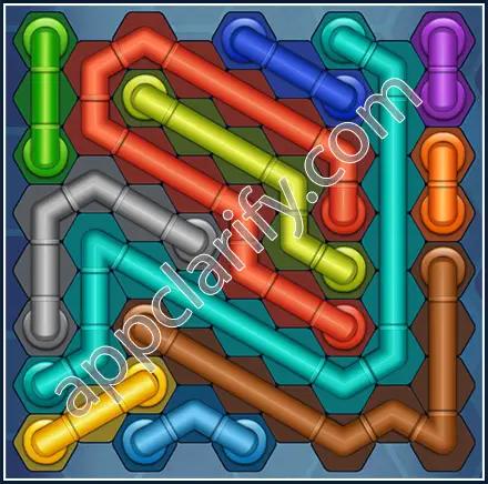 Pipe Lines: Hexa Size 9 Mania Level 63 Solution