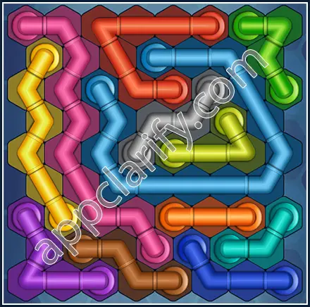 Pipe Lines: Hexa Size 9 Mania Level 76 Solution