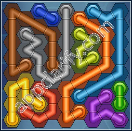Pipe Lines: Hexa Size 9 Mania Level 84 Solution