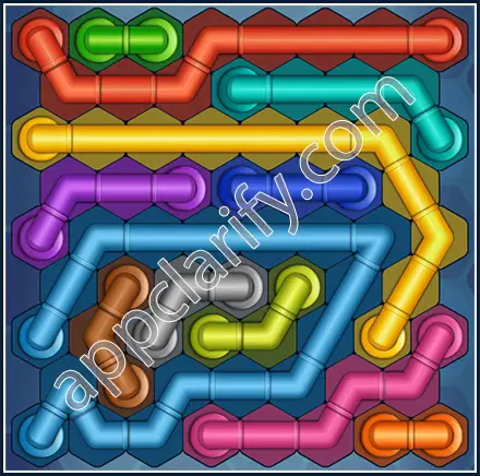 Pipe Lines: Hexa Size 9 Mania Level 88 Solution