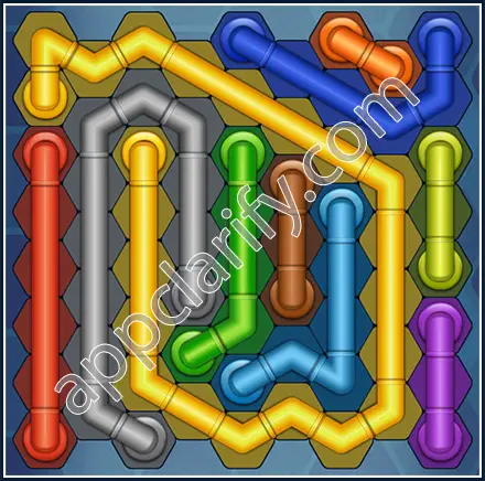 Pipe Lines: Hexa Size 9 Mania Level 91 Solution