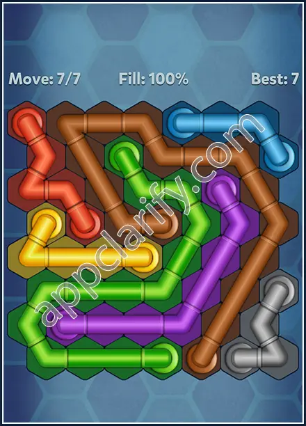 Pipe Lines: Hexa Twister Level 1 Solution