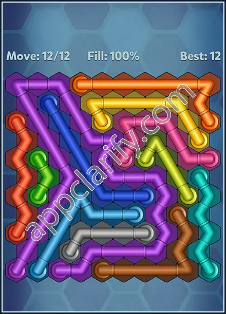 Pipe Lines: Hexa Twister Level 100 Solution