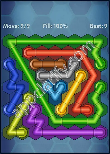 Pipe Lines: Hexa Twister Level 104 Solution